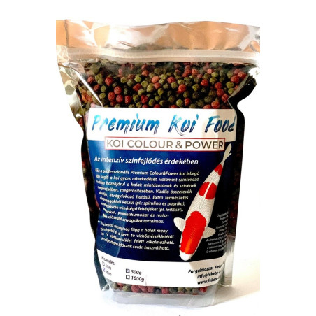 Hrană Koi Colour & Power 6 mm 500g cu intensificator de culoare