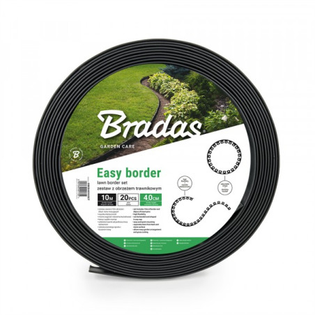 Set bordura gradina Easy Border 10m x 5cm negru