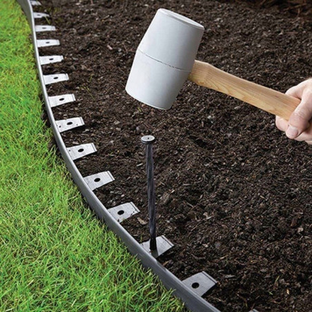 Set bordura gradina Easy Border 10m x 5cm negru