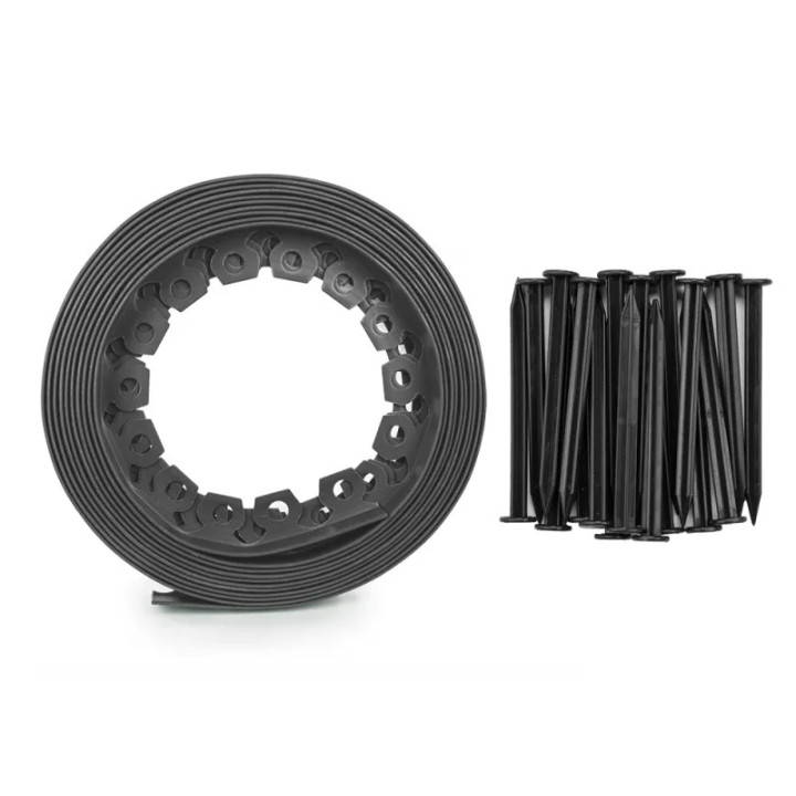 Set bordura gradina Easy Border 10m x 4cm negru