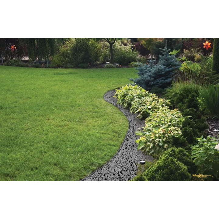 Set bordura gradina Easy Border 10m x 4cm negru