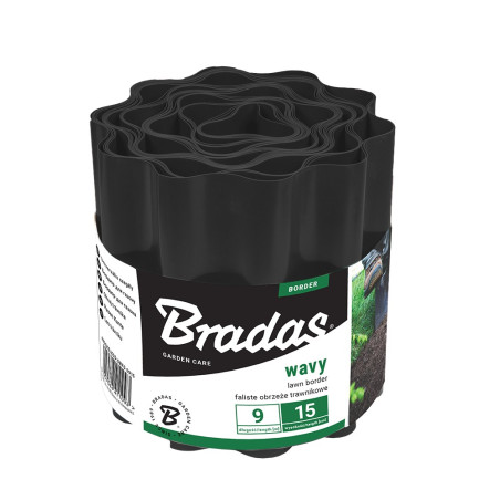 Bordura de gazon maro 25 cm x 9 m PE
