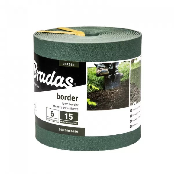 Bordura patului Bradas gazon verde 6m x 15cm