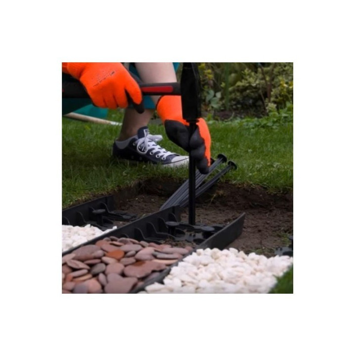 Bordura pentru gazon extra rezistent negru 1025/75/78 mm