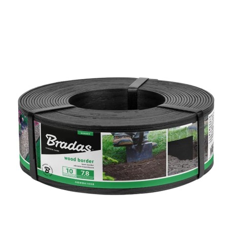 Borduri de gazon cu efect lemn - gri 78mm x 10m