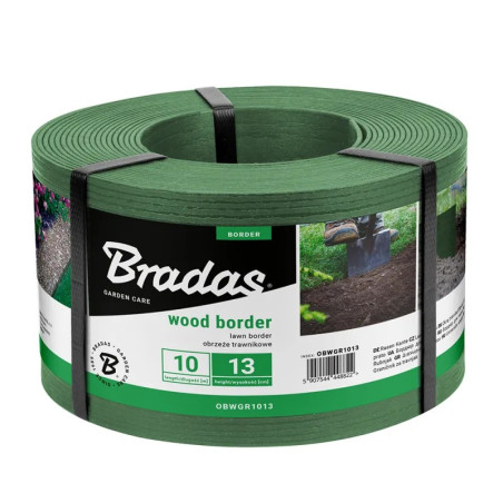 Borduri de gazon cu efect lemn - verde 130mm x 10m