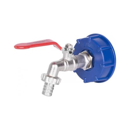 Conector IBC cu robinet metalic pentru furtun de 1/2"