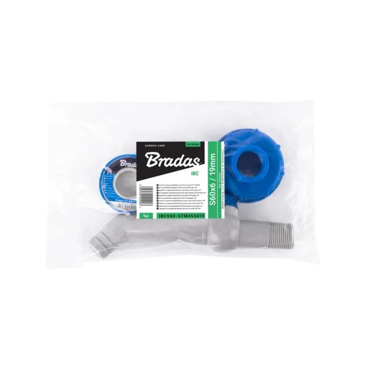 Set conector IBC cu robinet la 45° pentru furtun de 1"