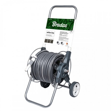 Set cărucior pentru furtun WHITE SILVER PLUS cu furtun 30m 1/2"