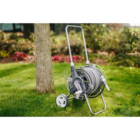 Set cărucior pentru furtun WHITE SILVER PLUS cu furtun 30m 1/2"