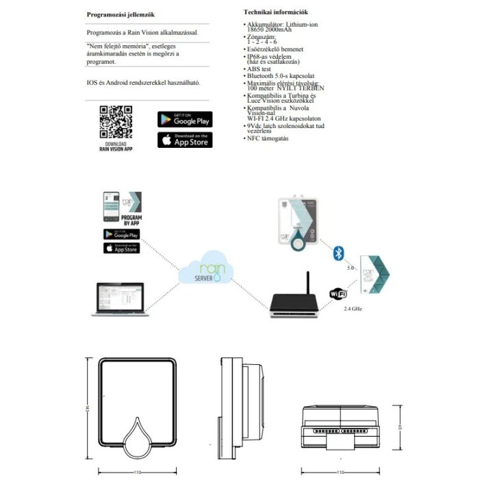 Rain Pure Vision 2.0 Bluetooth 1 zonă 9VDC | Cel mai bun preț, Comandați