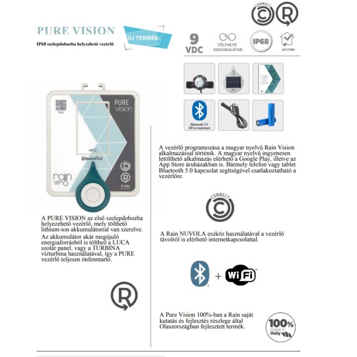 Rain Pure Vision 2.0 Bluetooth 4 zone 9VDC | Cel mai bun preț, Comandați