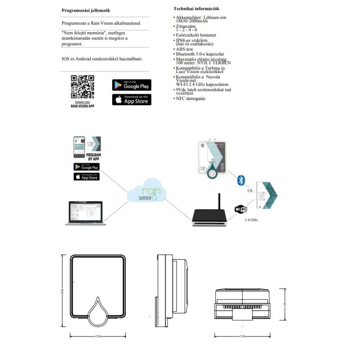 Rain Pure Vision 2.0 Bluetooth 4 zone 9VDC | Cel mai bun preț, Comandați