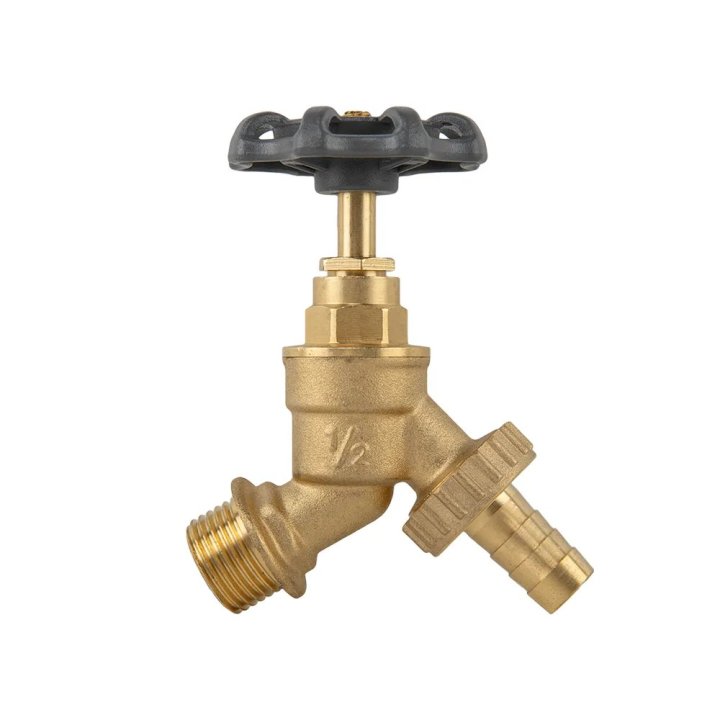 Robinet din alamă cu mâner rotund 1/2" FE pentru furtun de 13mm (BR-KRH1234)