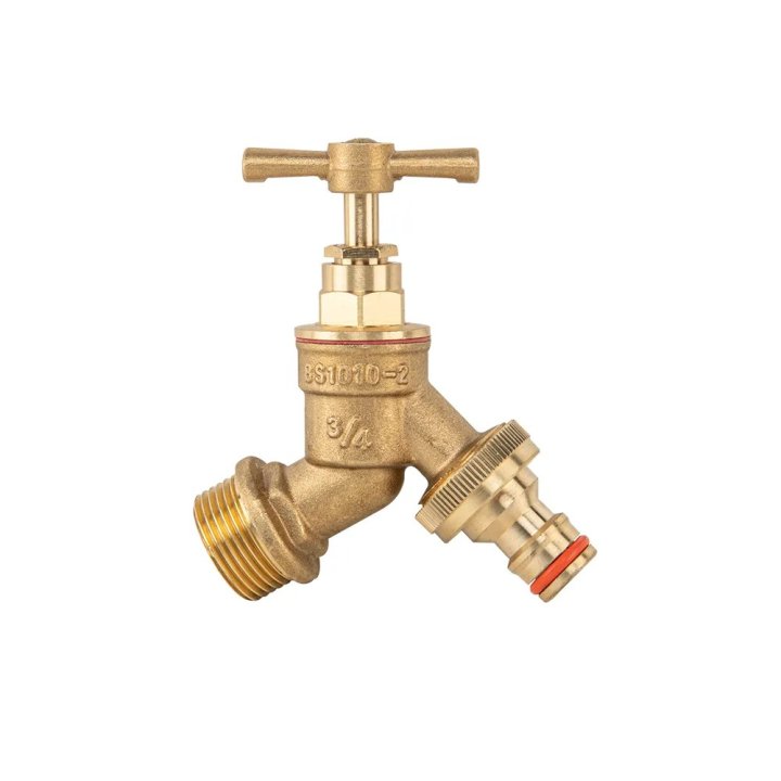 Robinet din alamă cu pârghie 3/4" FE cu cuplaj rapid 1/2R (BR-KCR3434)