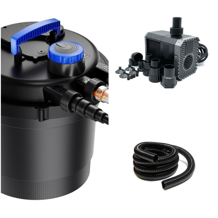 Set filtru sub presiune CPF 180 (11W UVC) 1.(CHJ-1500+3m furtun striat 20)