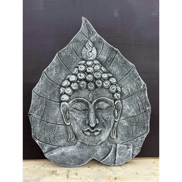 Cap de Buddha în frunză 48x38cm