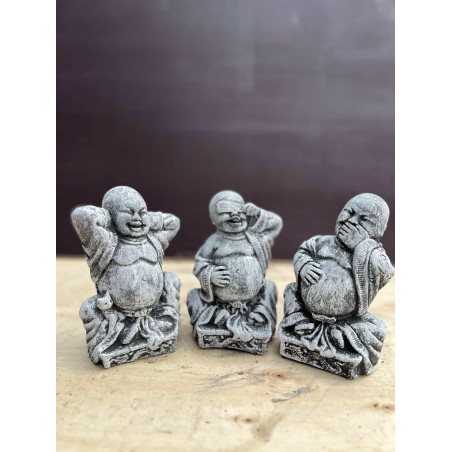 Set 3 piese Happy Buddha (gri)