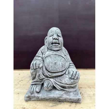 Buddha fericit șezând (gri) 30cm