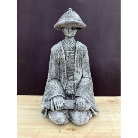 Samurai în genunchi ținând un steag 43cm