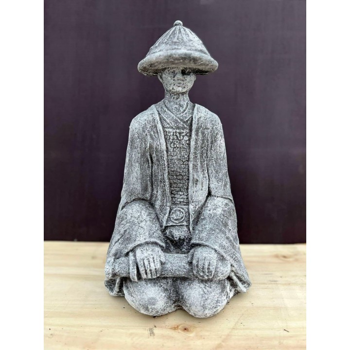 Samurai în genunchi ținând un steag 43cm