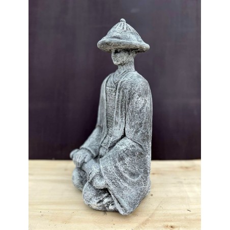 Samurai în genunchi ținând un steag 43cm