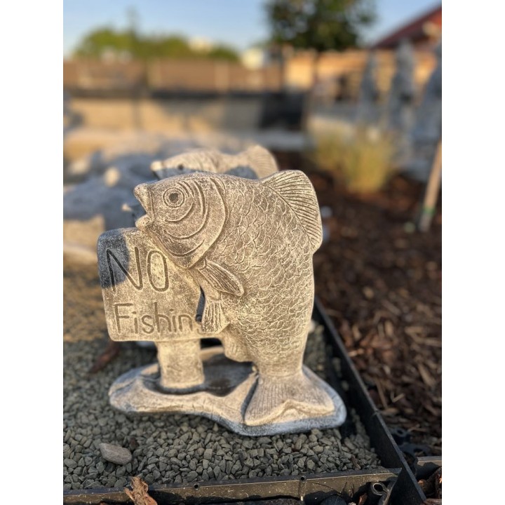 Statuetă No Fishing (gri)