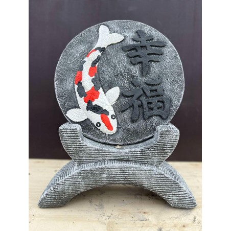 Statuie Koi rotundă (colorată)