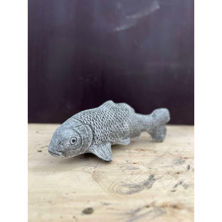 Statuetă Koi 45cm (gri)