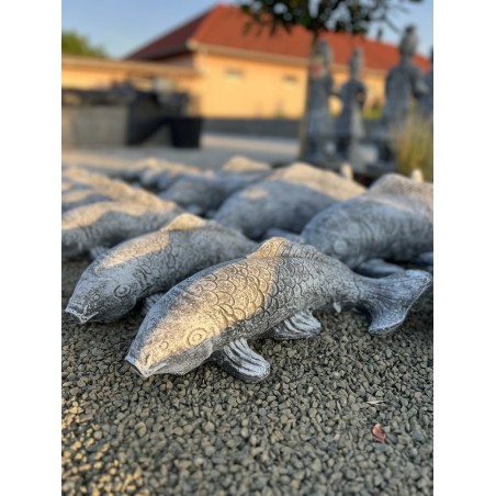 Statuetă Koi 45cm (gri)