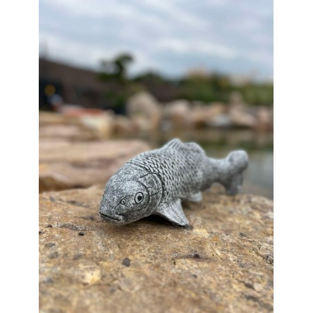 Statuetă Koi 45cm (gri)
