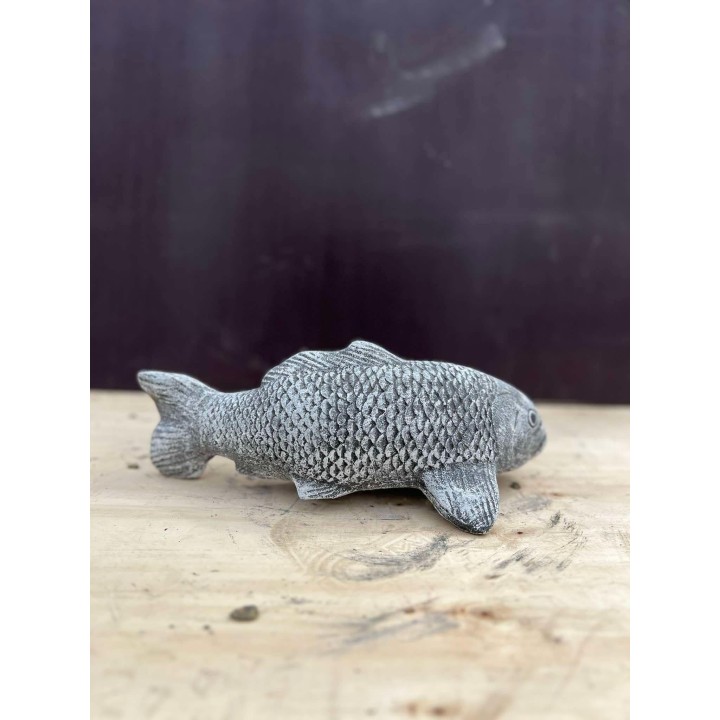 Statuetă Koi 45cm (gri)