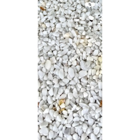 Pietriș de râu Carrara 4/7 mm (alb)