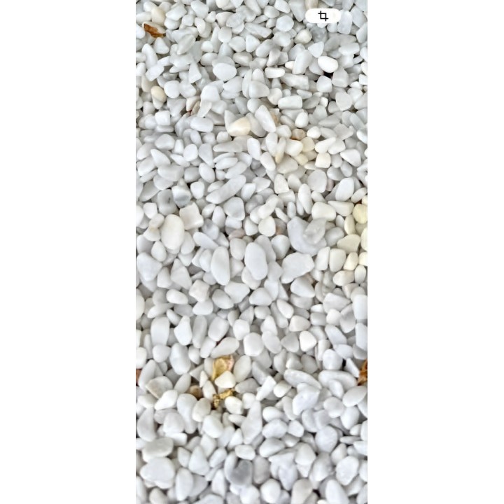 Pietriș de râu Carrara 4/7 mm (alb)