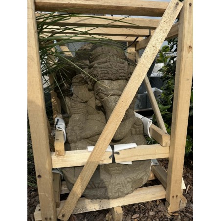 Statuie Ganesha 80cm (piatră naturală verde) (1)