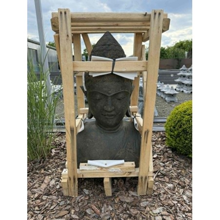 Statuie cap de Buddha 80cm (piatră vulcanică) (5)