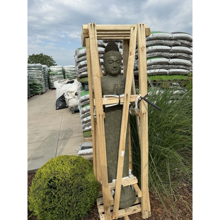 Statuie Buddha în picioare 150cm (piatră naturală verde) (35/2)