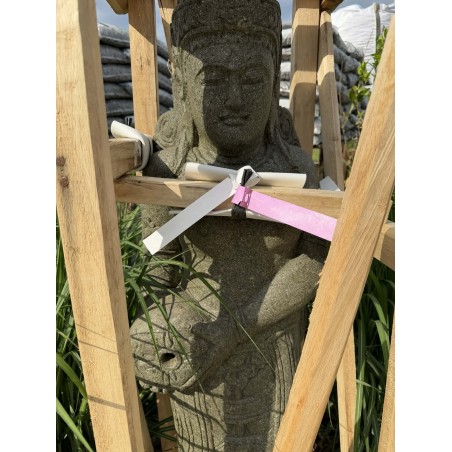 Statuie Buddha în picioare 150cm (piatră naturală verde) (38)