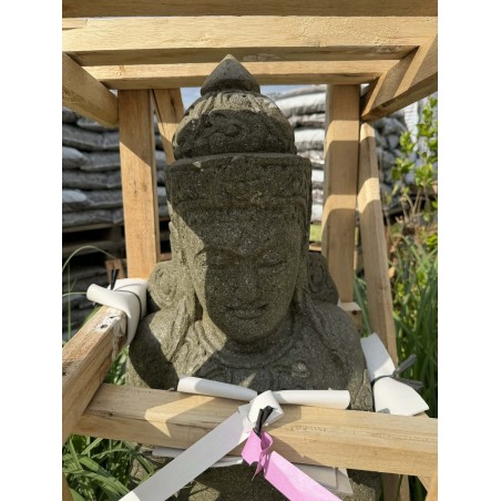 Statuie Buddha în picioare 150cm (piatră naturală verde) (38)