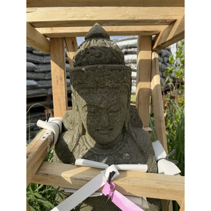 Statuie Buddha în picioare 150cm (piatră naturală verde) (38)