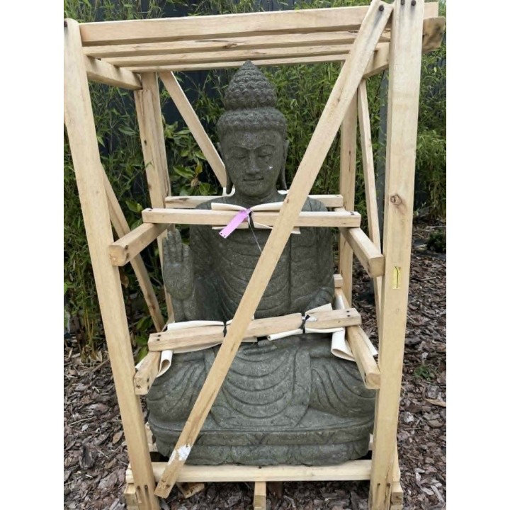 Statuie Buddha șezând 120cm (piatră verde) (45)