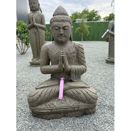 Statuie Buddha șezând 70cm (piatră verde) (51)