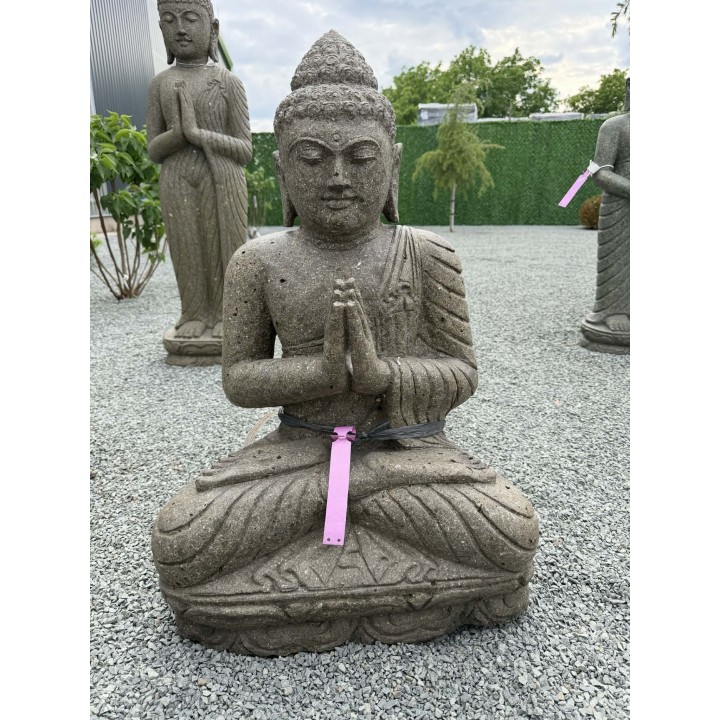 Statuie Buddha șezând 70cm (piatră verde) (51)