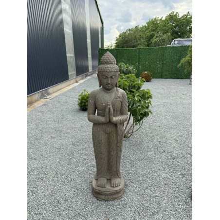 Statuie Buddha în picioare 130cm (piatră verde) (92)