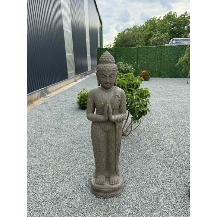 Statuie Buddha în picioare 130cm (piatră verde) (92)