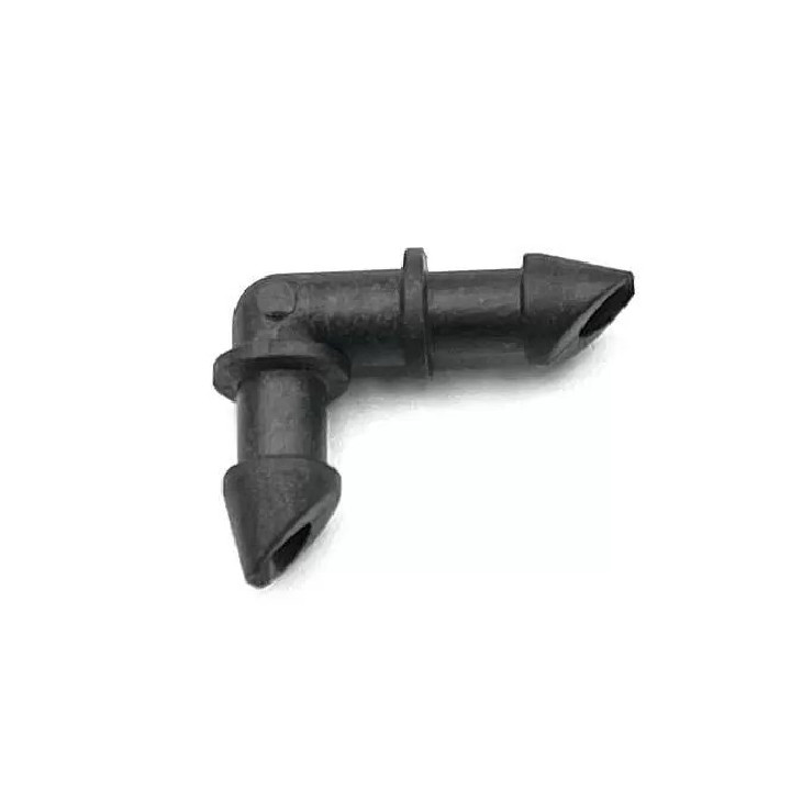 Racord cot din PP pentru microteava 6x6