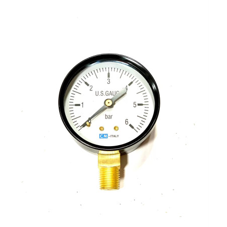 MANOMETRU HIDROFOR 50mm,1/4”, 0-6bar (radial)