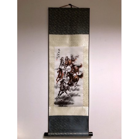 Rola de pânză tablou cu cai 90x30cm - fish-farm.ro