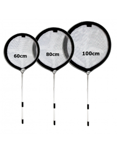 Minciog mare cu maner telescopic (80cm plasa, 160-300cm maner)