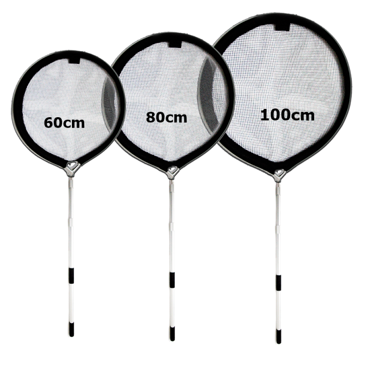Minciog mare cu maner telescopic (100cm plasa, 160-300cm maner)